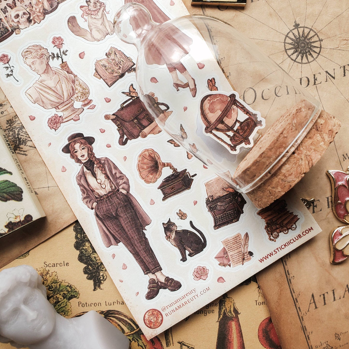 Light & Dark Academia Sticker Sheet