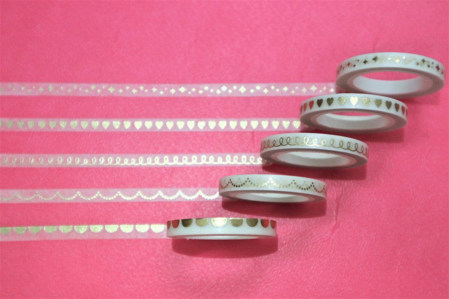 Heart Foil 5mm Clear Washi Tape