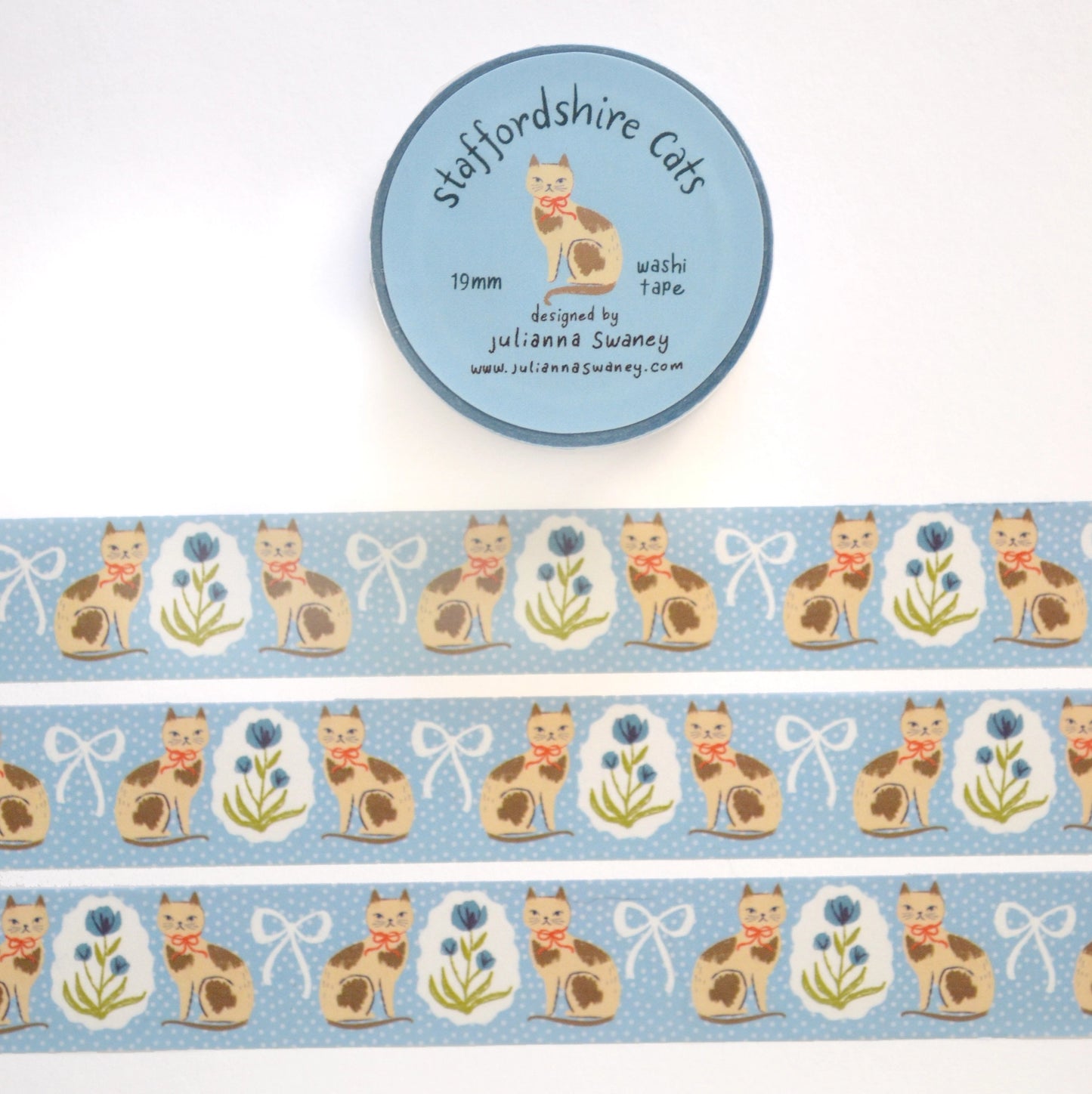 Staffordshire Cat Washi Tape 19mm