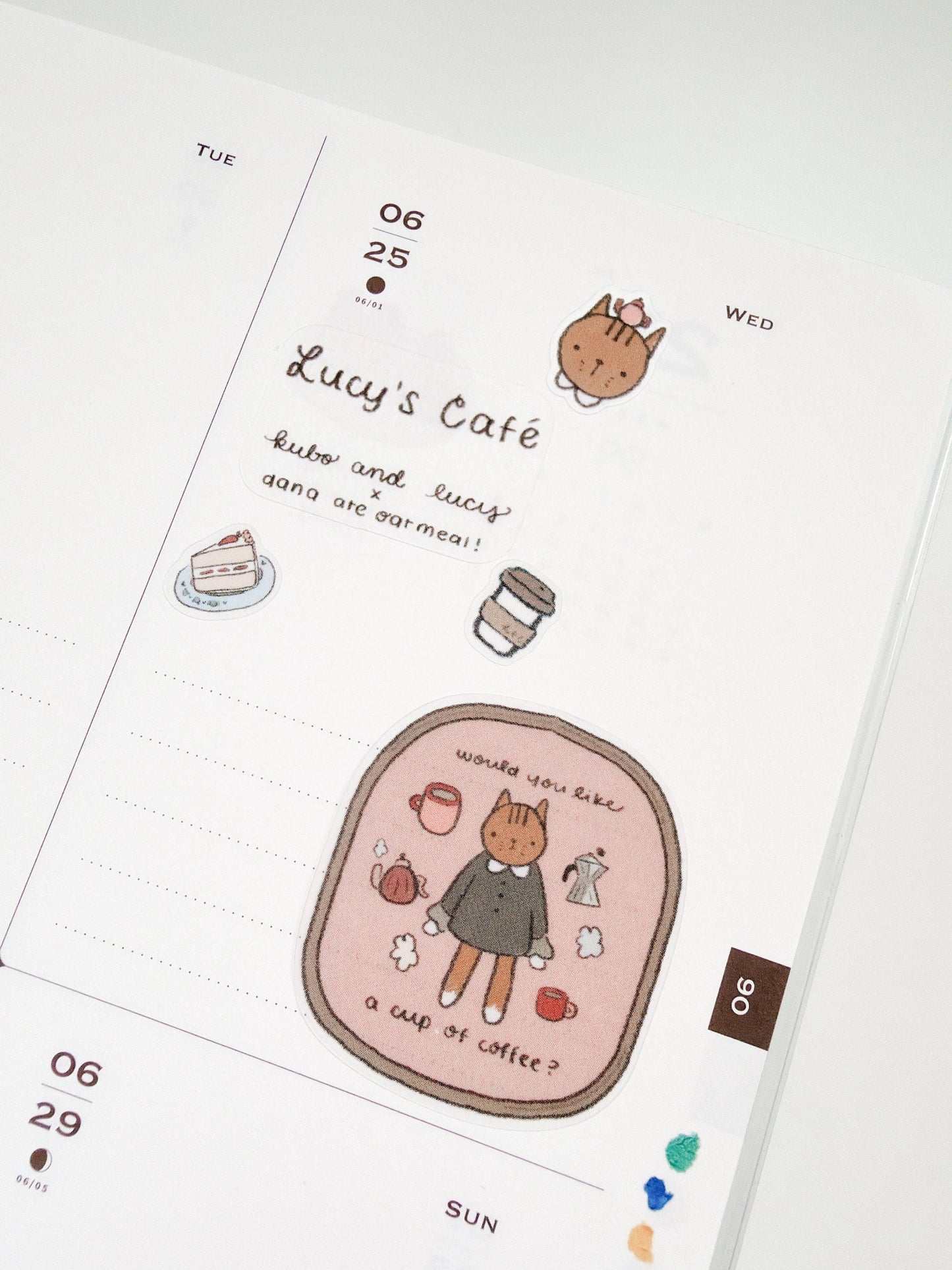 Kuboandlucy x Dana Ate Oatmeal Lucy's Cafe Sticker Sheet