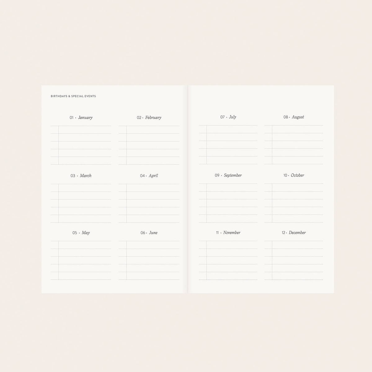 HERBARIUM | LINEN-BOUND UNDATED PLANNER