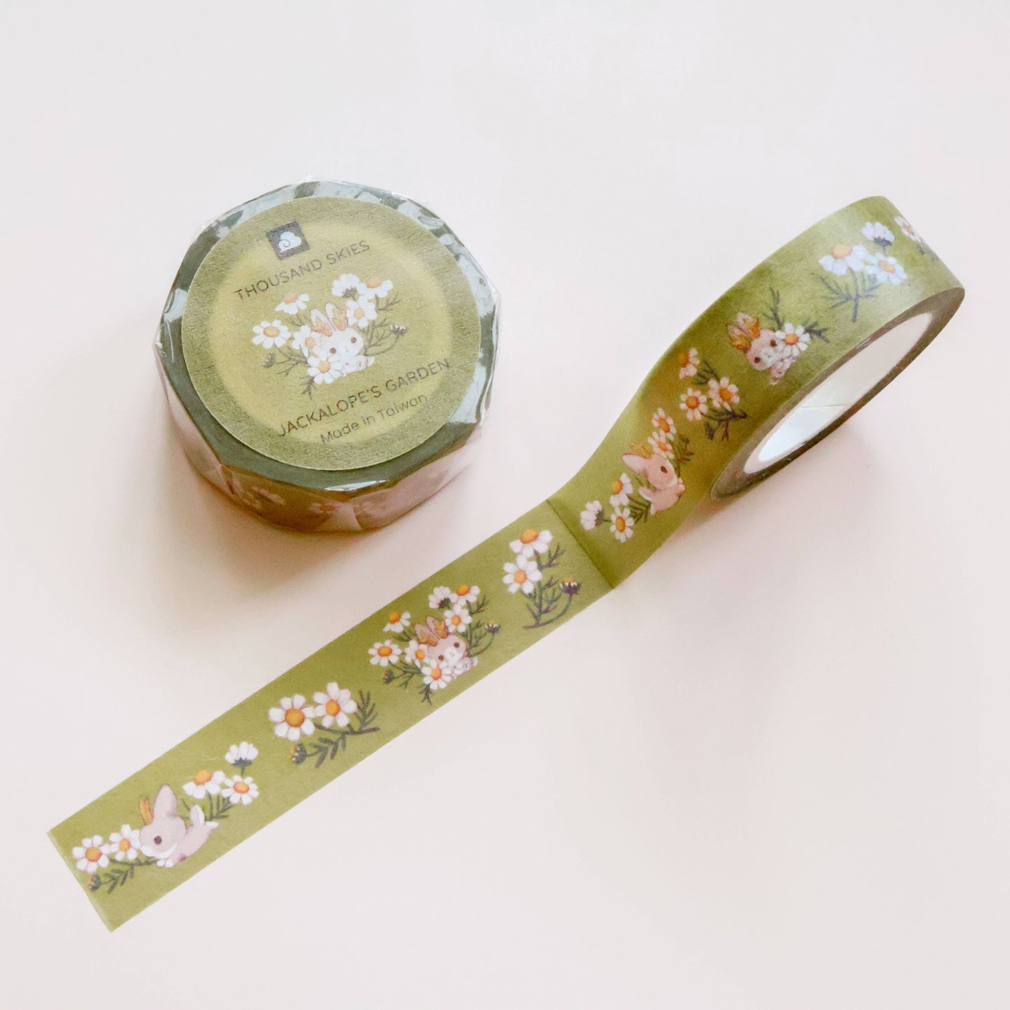 Washi Tape - Jackalope's Garden (Mustard Green)