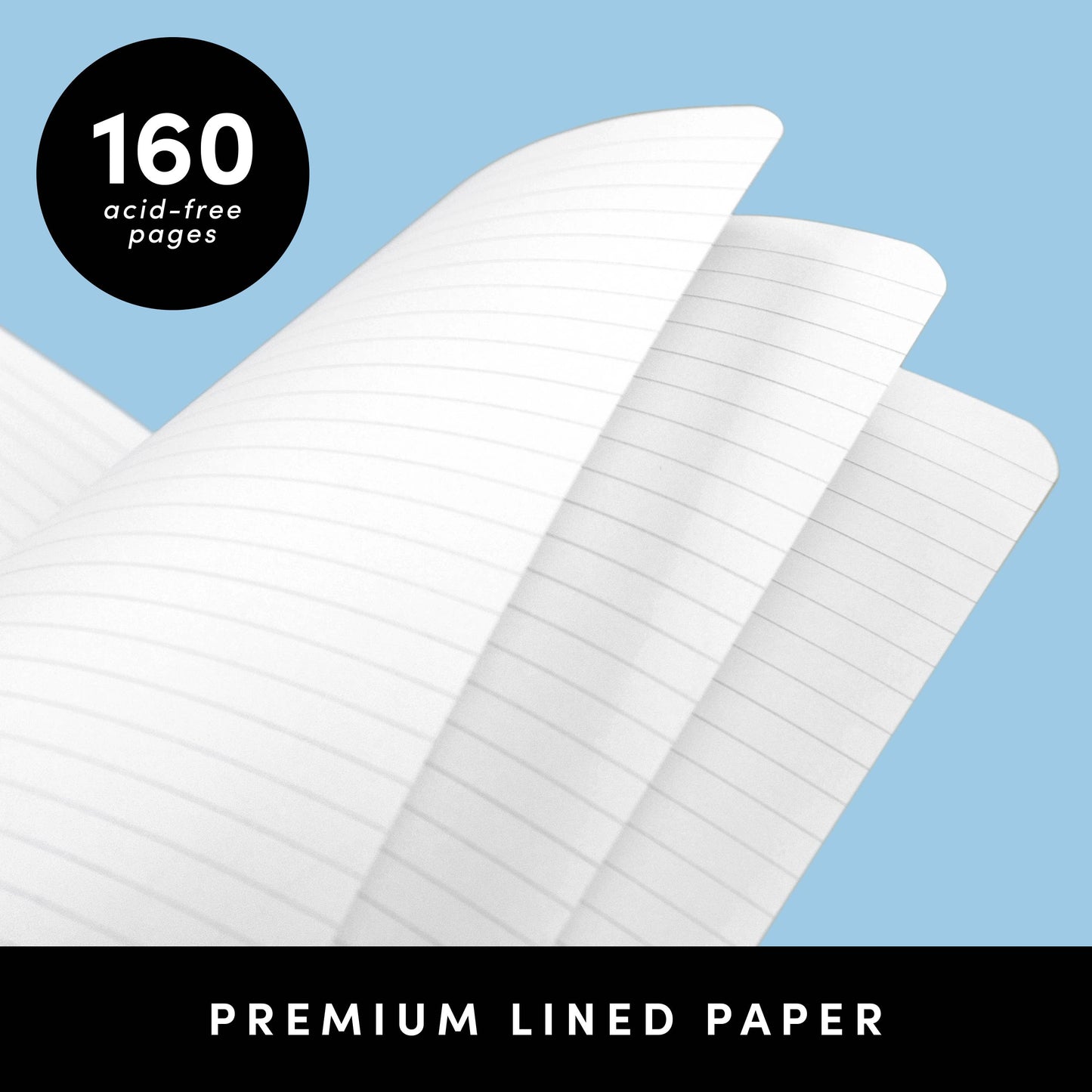 160PG Medium Softcover Lined Journal Notebook