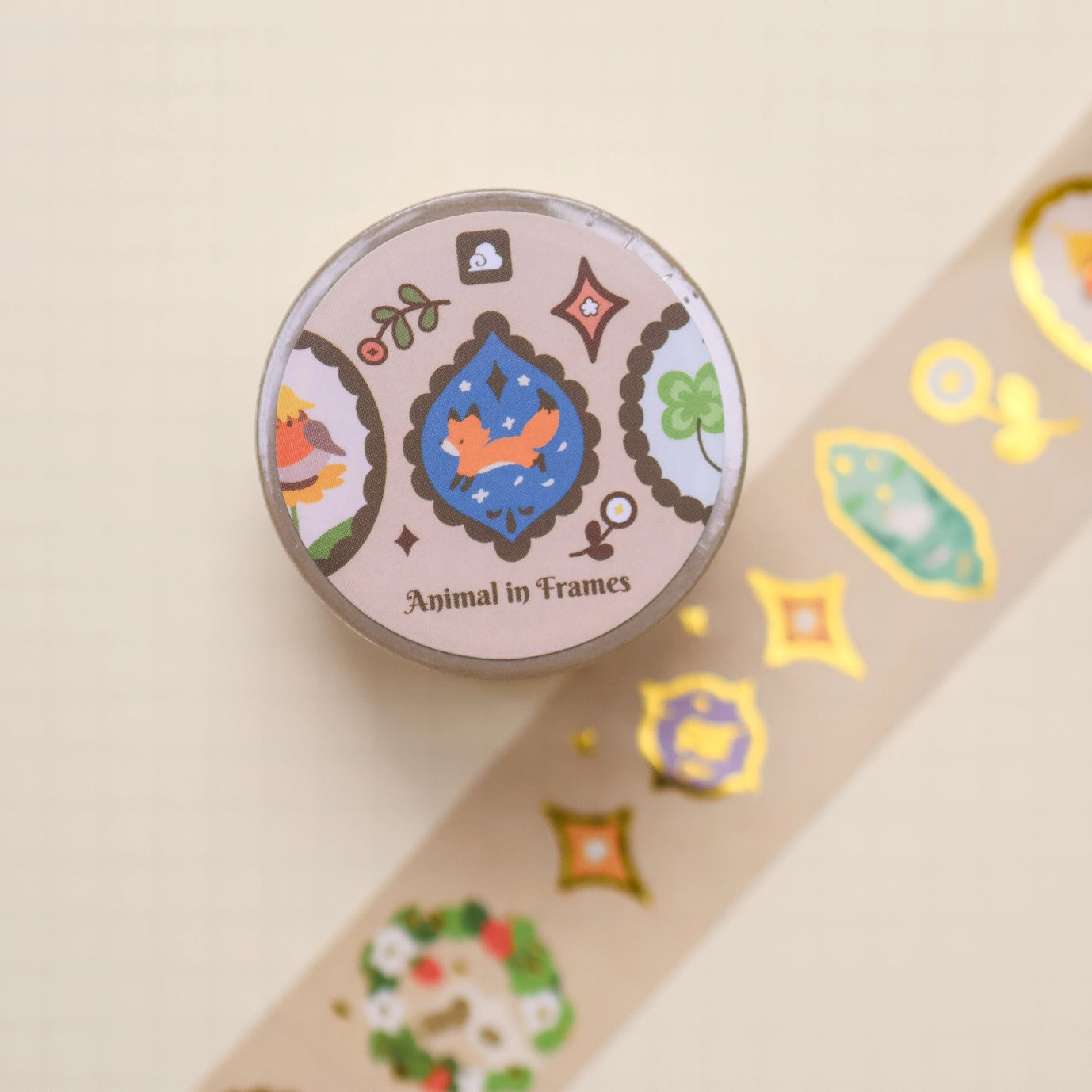 Animal in Frames - 25mm Washi Tape (Foil)