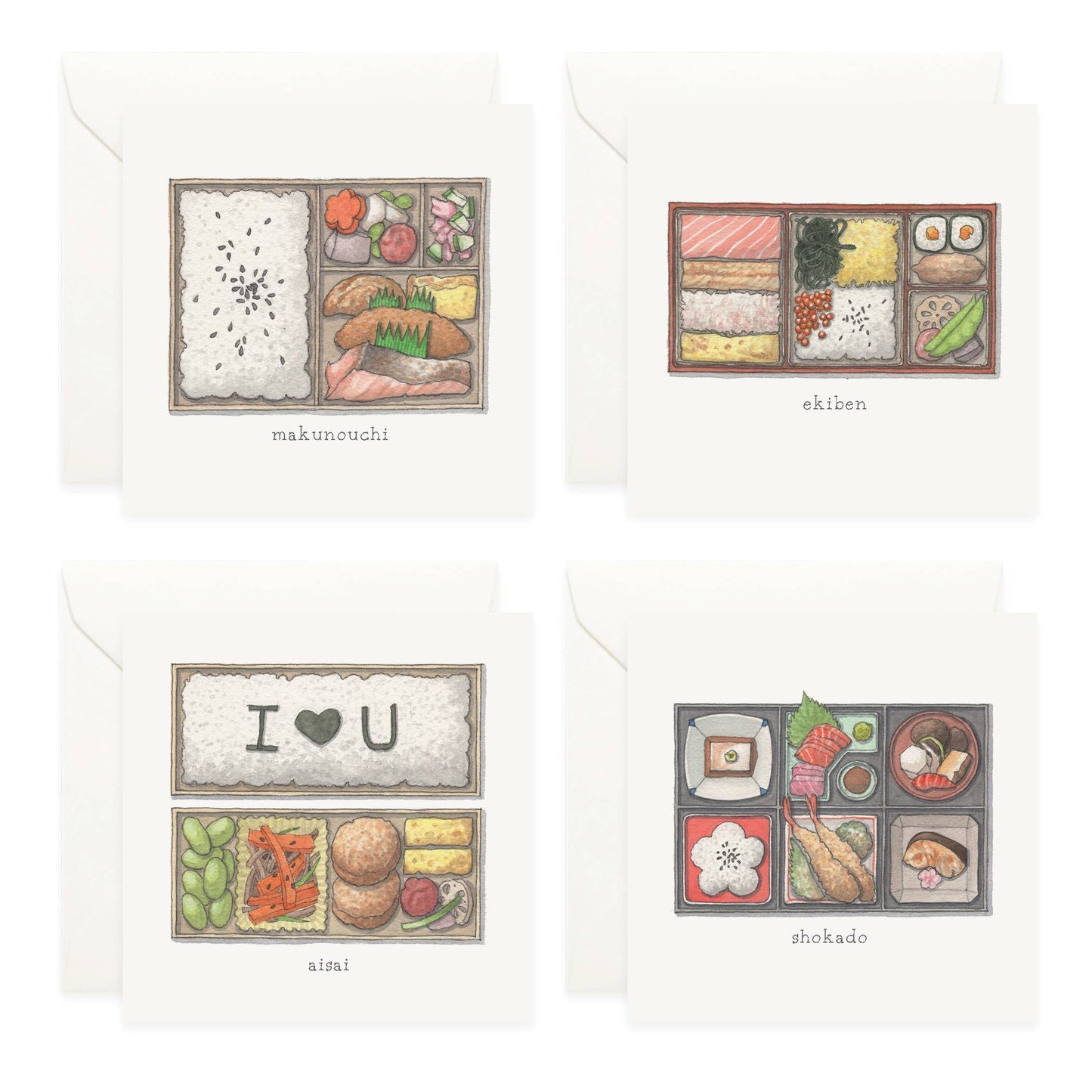 Mini Cards Set / Bento Boxes