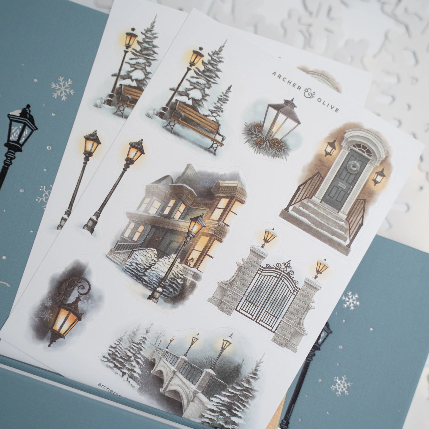 Lamp Post Sticker Set