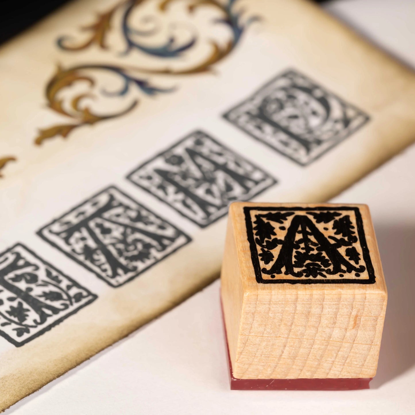 Wooden Stamp Set - Medieval Alphabet