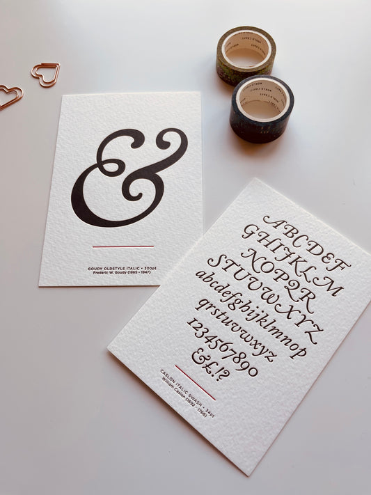 Letterpress Typographic Postcard/Print