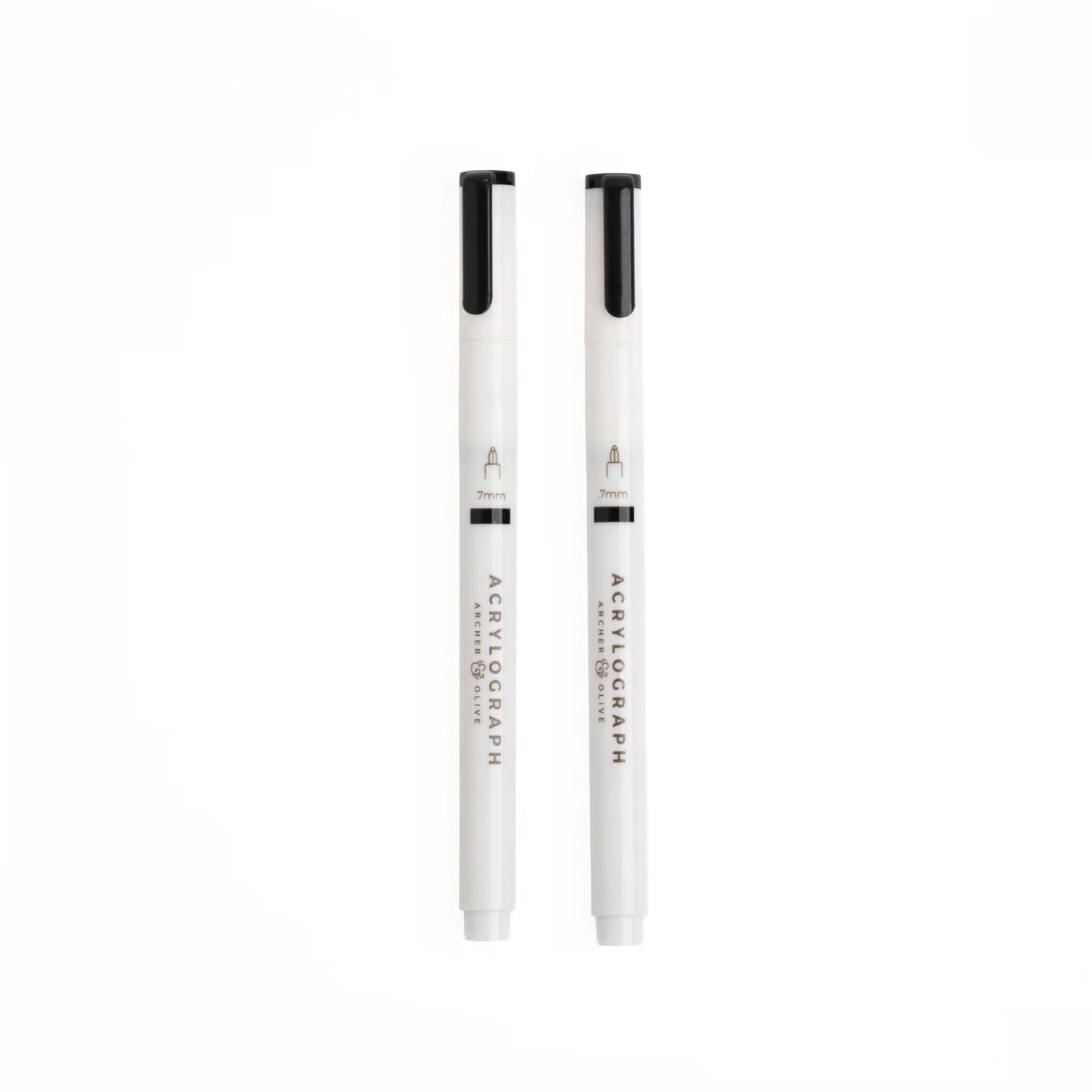 Acrylograph Pen Black Set of 2: 0.7mm Tip