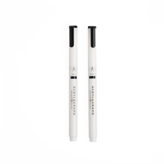 Acrylograph Pen Black Set of 2: 0.7mm Tip