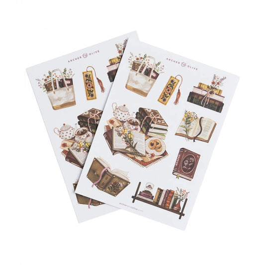 Bookshelf Sticker Set