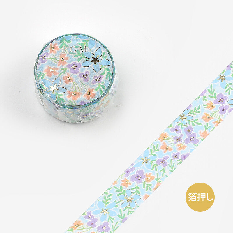 BGM Washi Tape - Flower Field*Blue