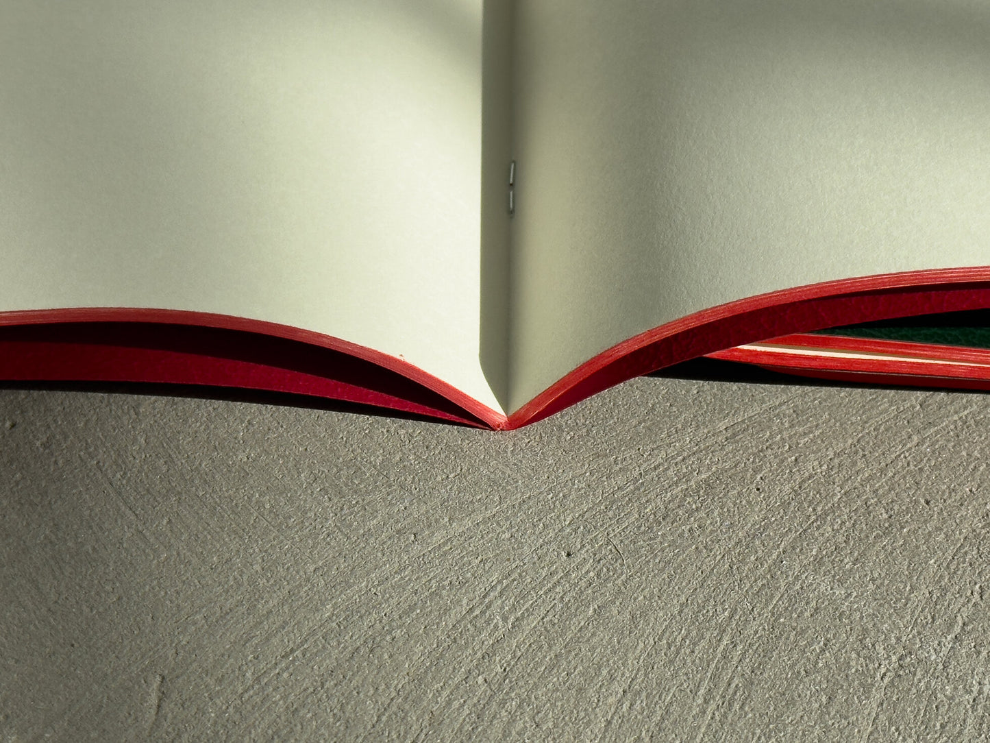 Bieffe Roma A5 Green Bird Notebook with Red Bound Edges