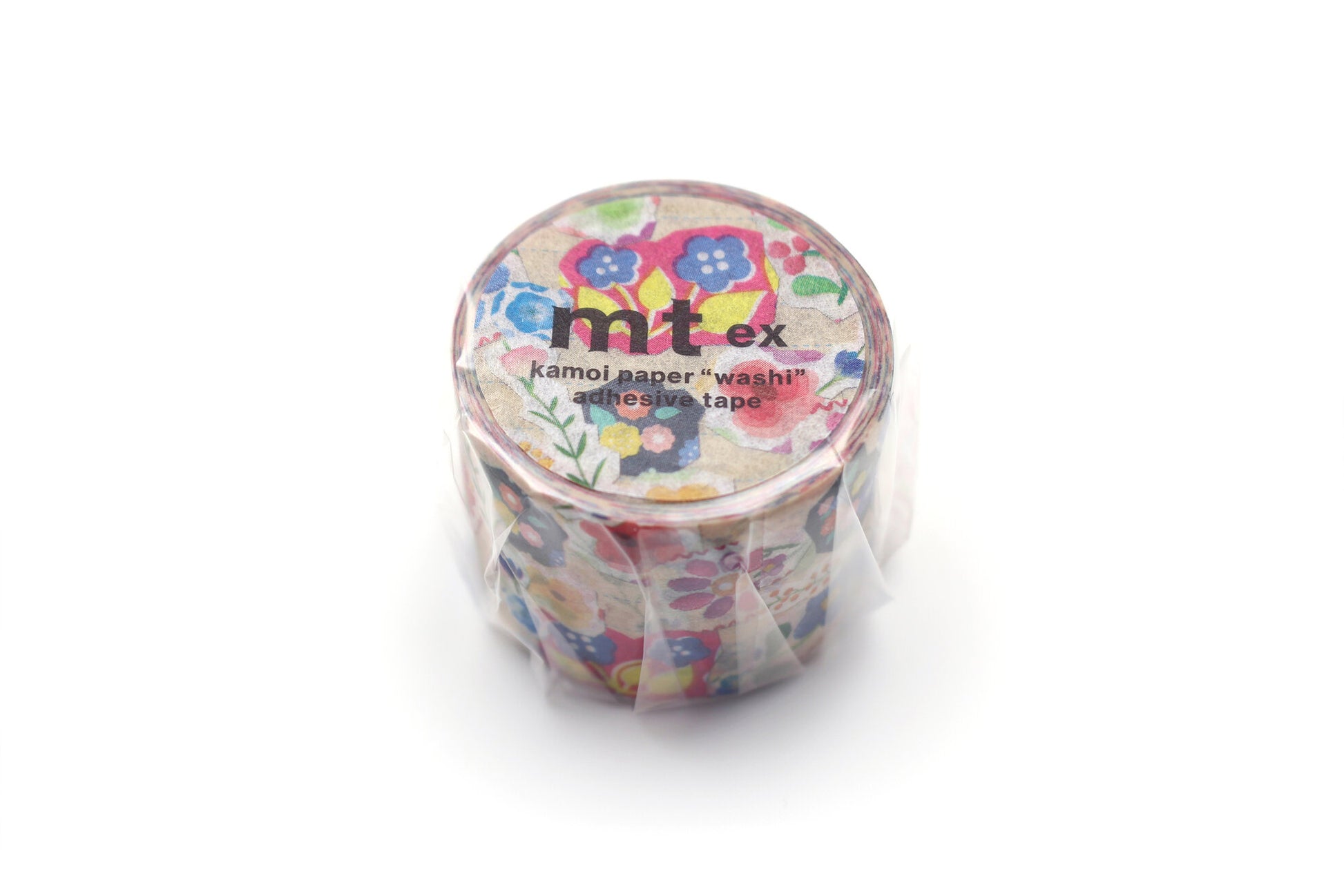 a wide roll of mt washi tape show pattern of floral sticker pattern funky and retro