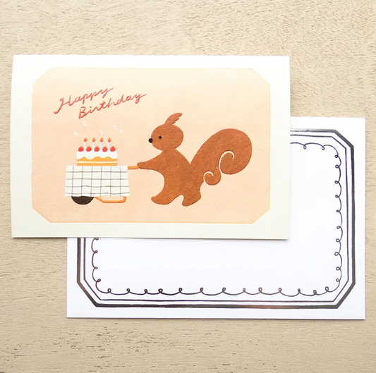 Mariko Fukuoka Birthday Card - Cake Shop