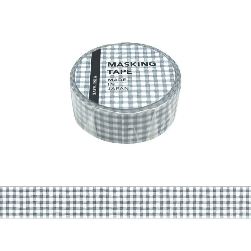 Mind Wave Blue Grey Gingham