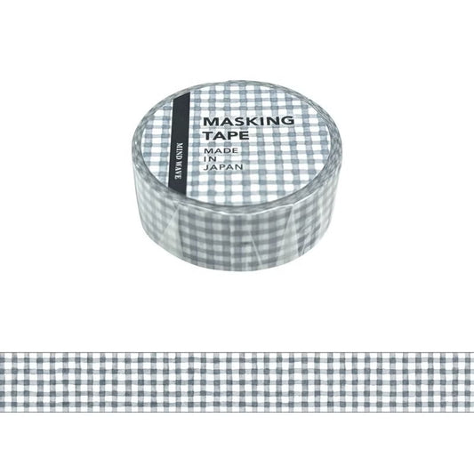 Mind Wave Blue Grey Gingham