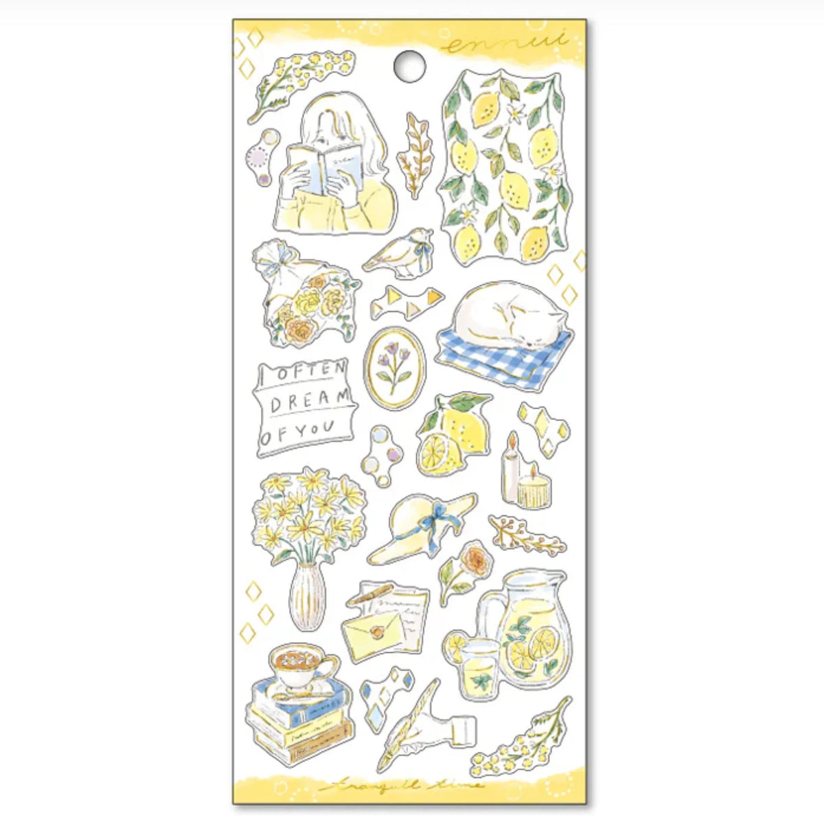 Ennui Sticker Sheet - Yellow