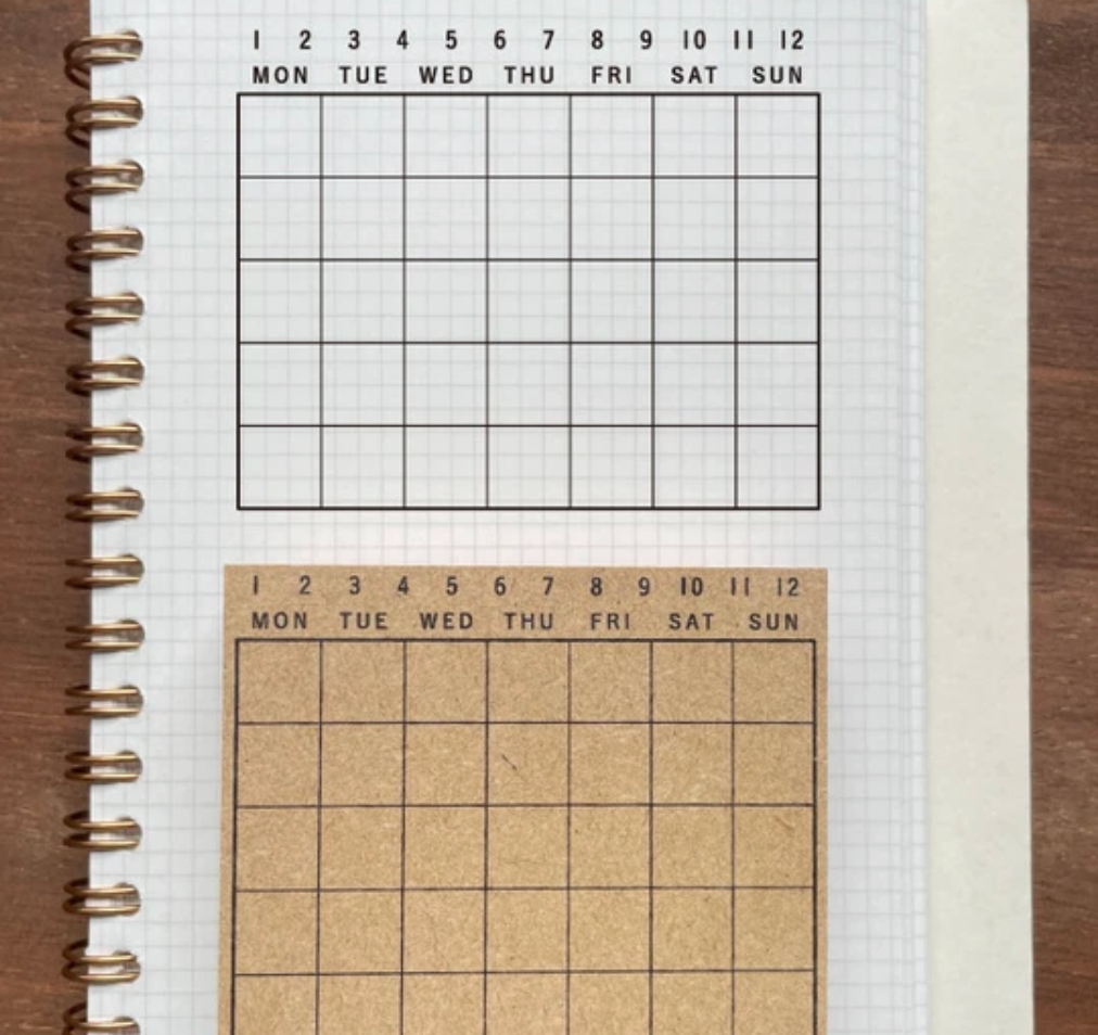 Monthly Calendar Stamp