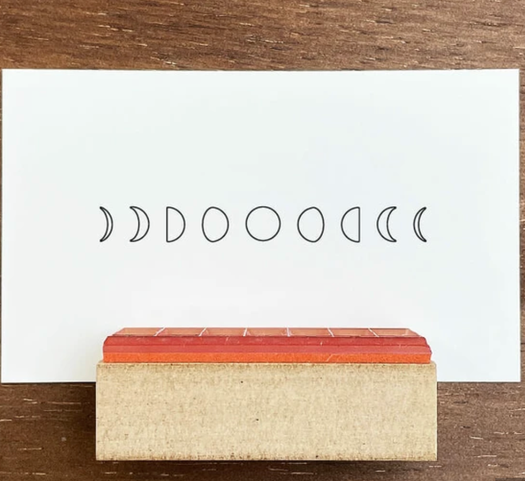 Moon Waxing and Waning (Unfilled) Stamp