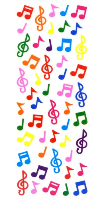 Stickers Music Note Clear