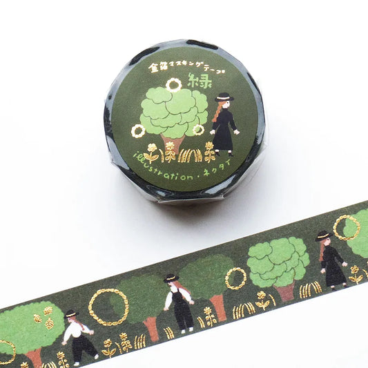 Green Forest Necktie Washi