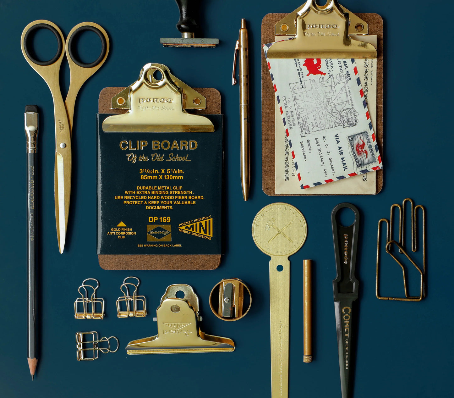 Penco - Old School Clipboard/ A4/ Gold Clip