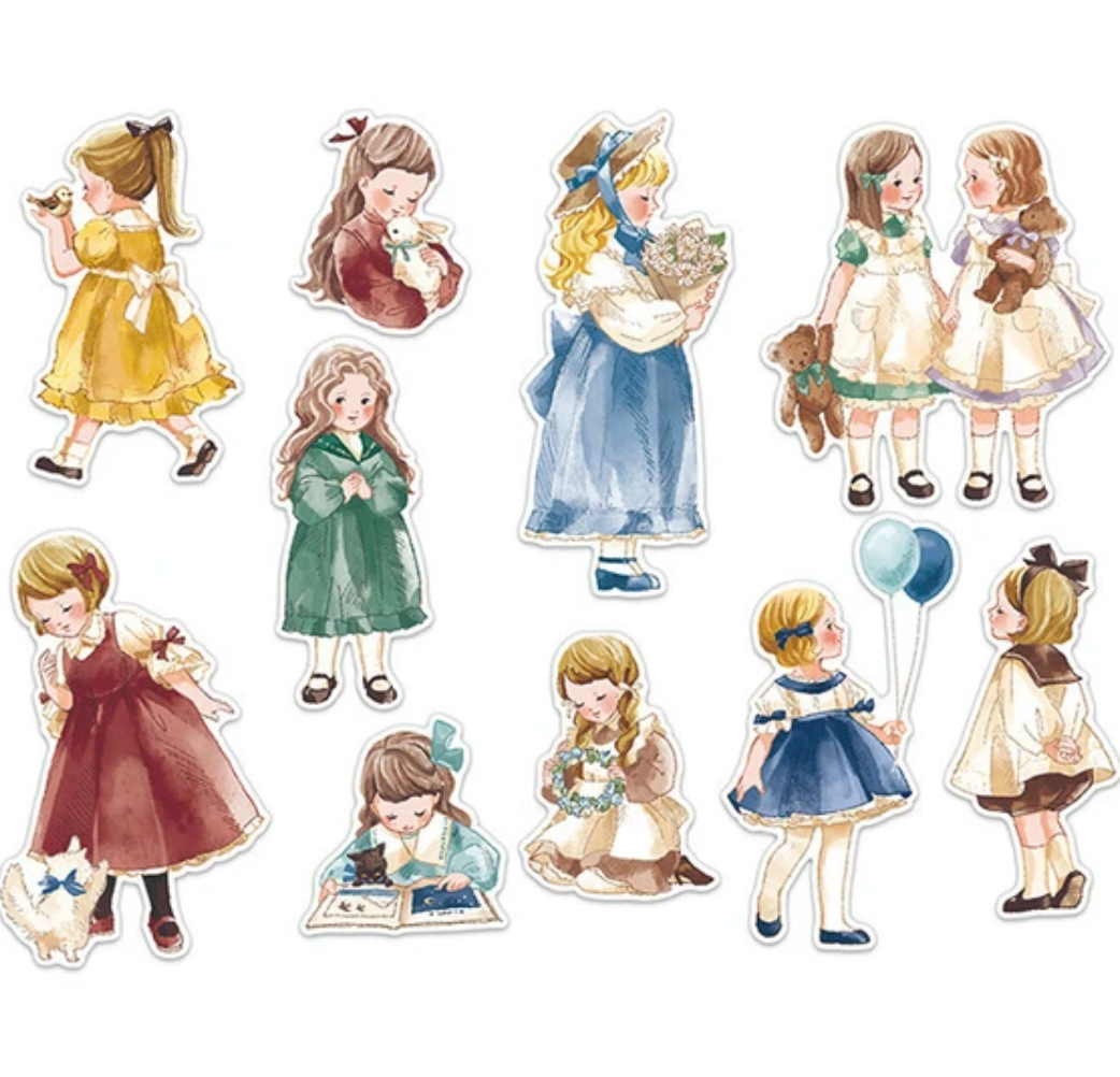 Amie Sticker - Antique Girl