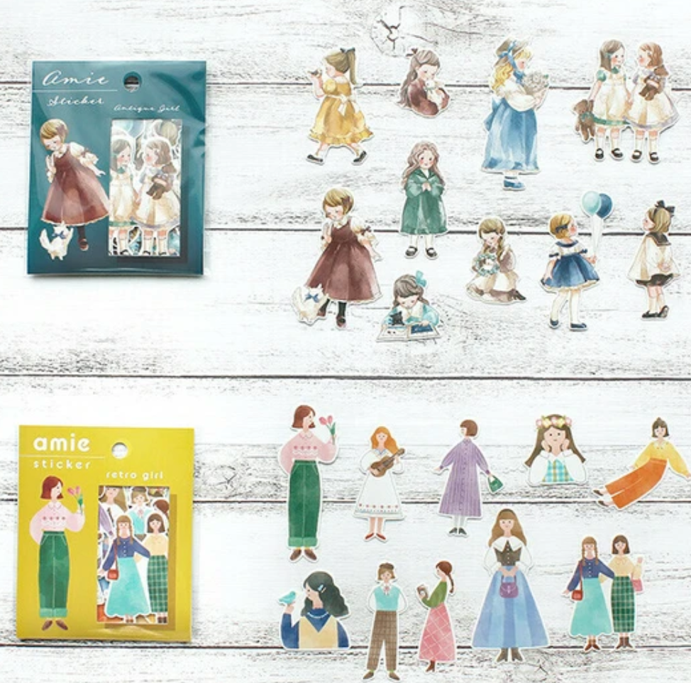 Amie Sticker - Antique Girl