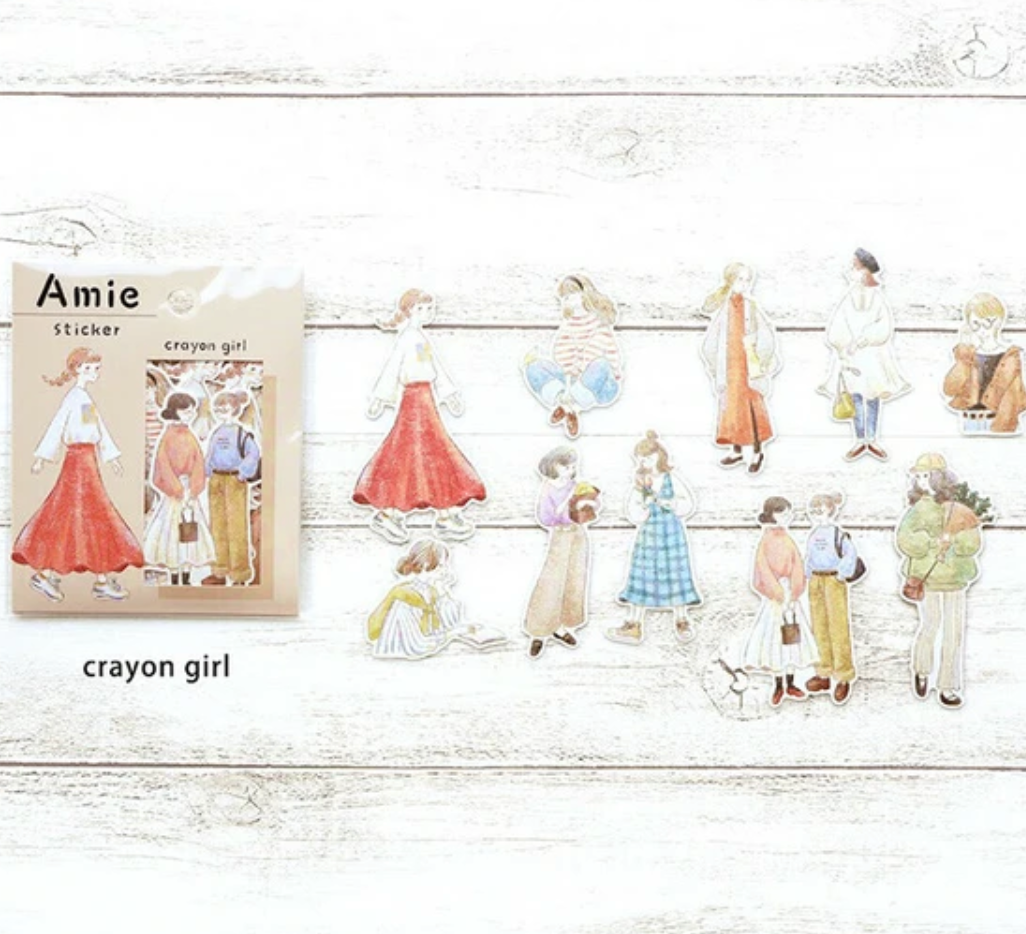 Amie Sticker - Crayon Girl