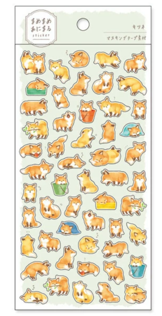 Fox Mame-Mame-Animal Stickers