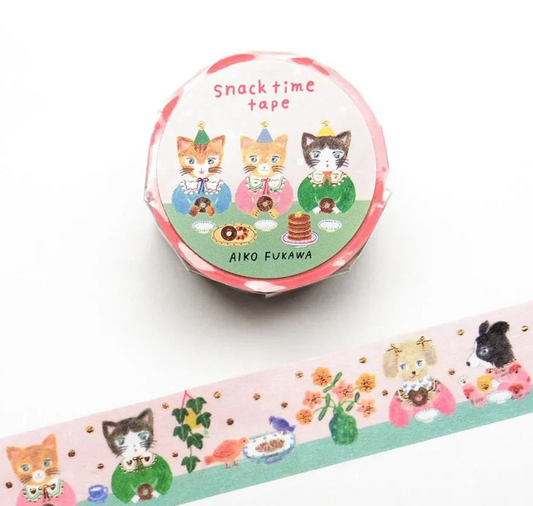 Aiko Fukawa foil stamped masking tape Snack Time