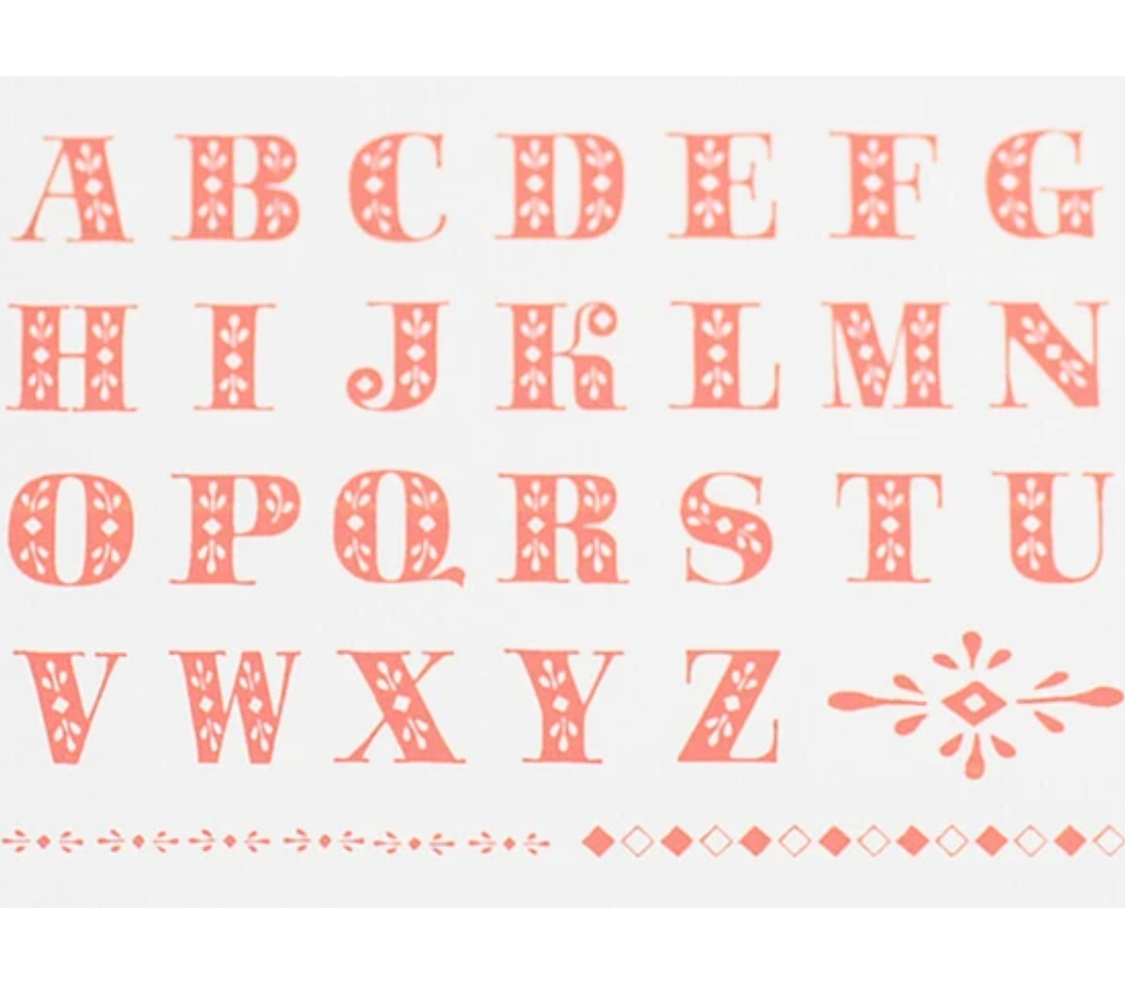 Alphabet Stamps Retro Pop