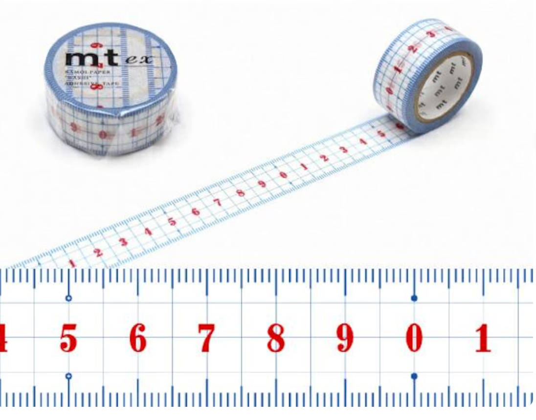 Blue and Red Ruler Washi Tape (mt)