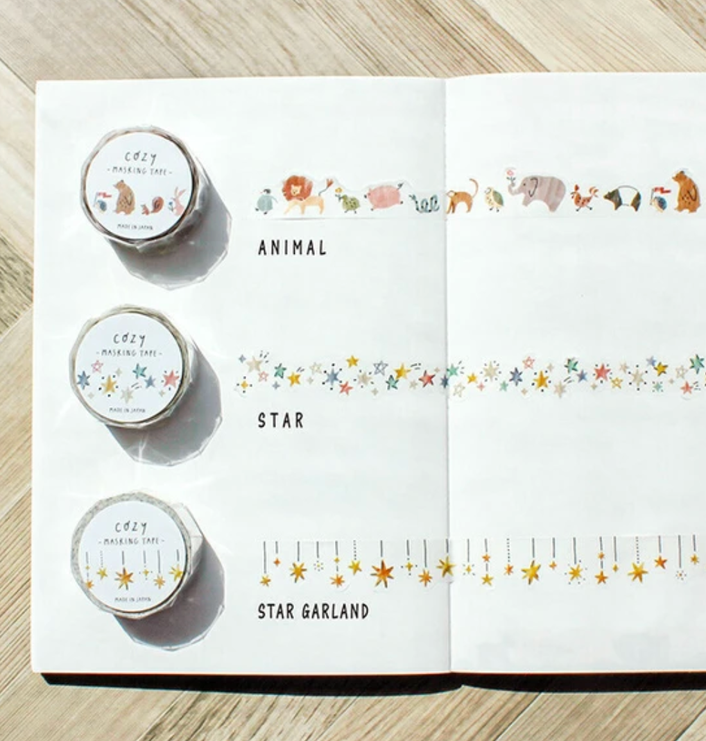 Star Garland Cozy Washi Tape Die-Cut
