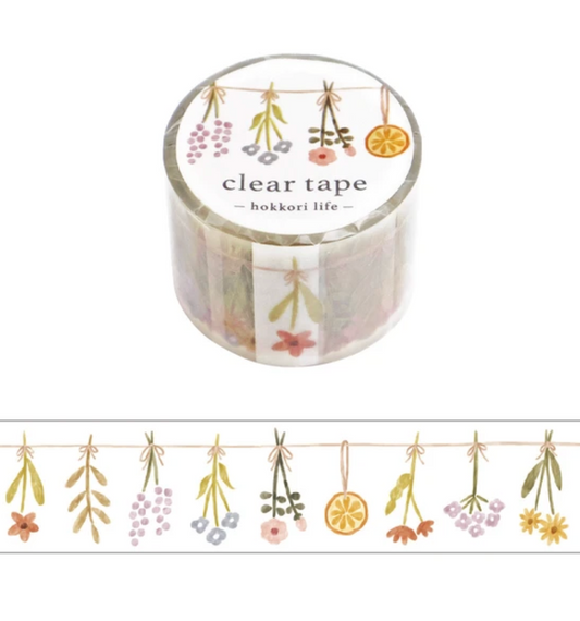 Hokkori Life Dried Flowers Tape (30mm Wide)