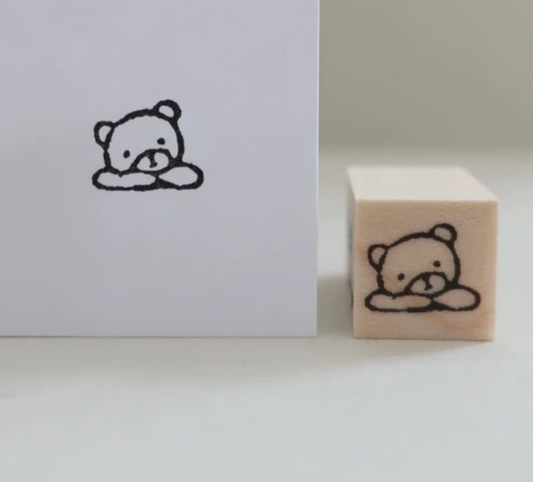 Yohaku Stamp - Crouching Little Bear