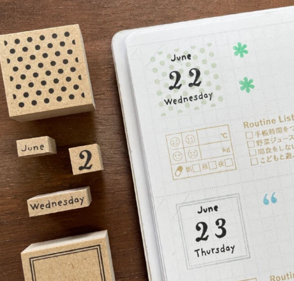 Set of 10 stamps for numbers 0-9