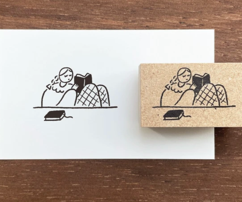 Marl-chan Reading Stamp