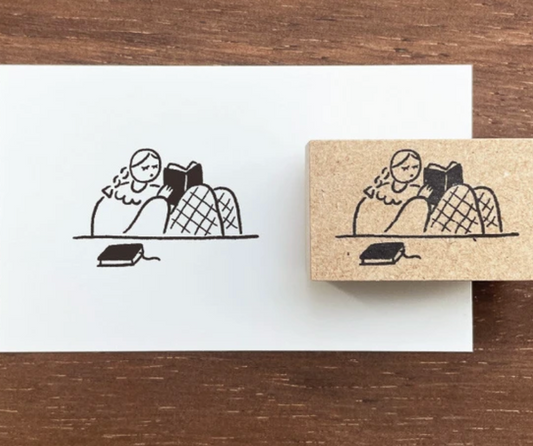 Marl-chan Reading Stamp