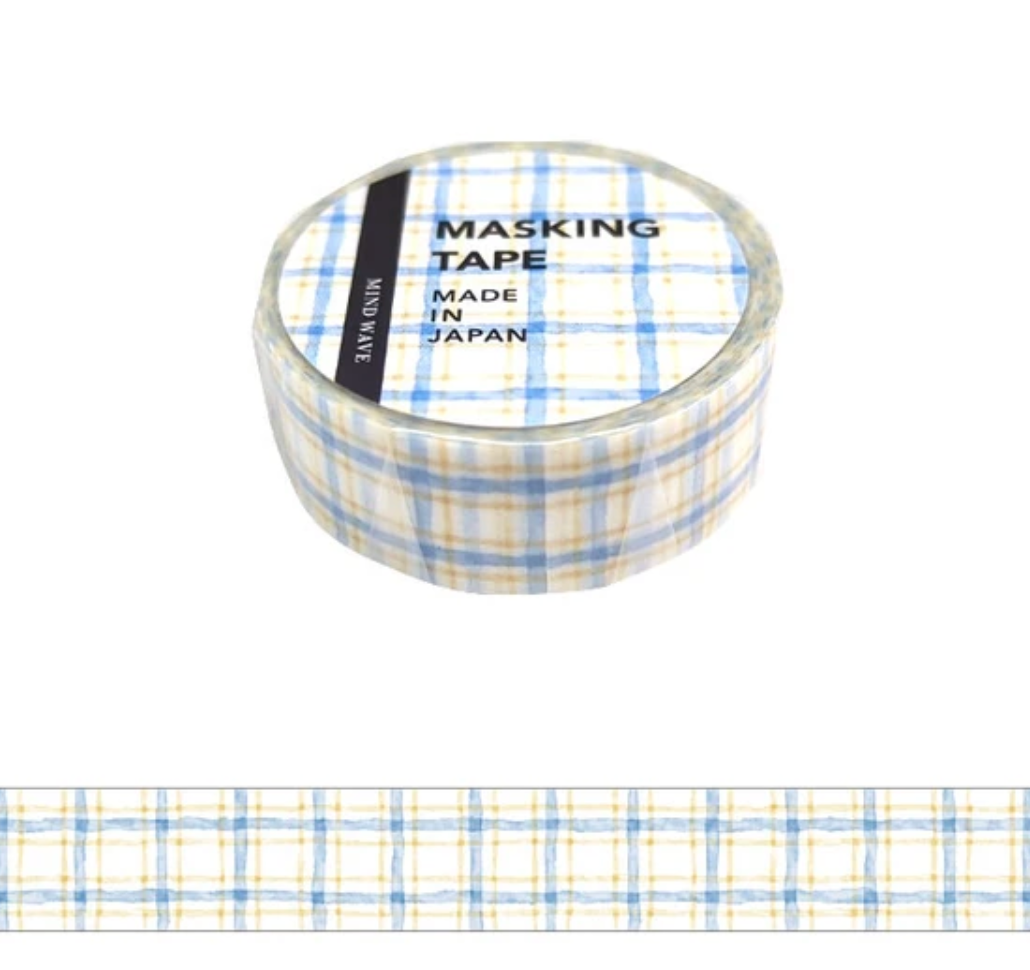 Check Washi Tape #7 (Blue and Yellow)