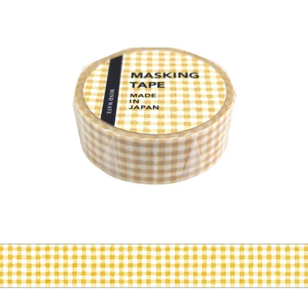 Check Washi Tape #5 (Yellow)