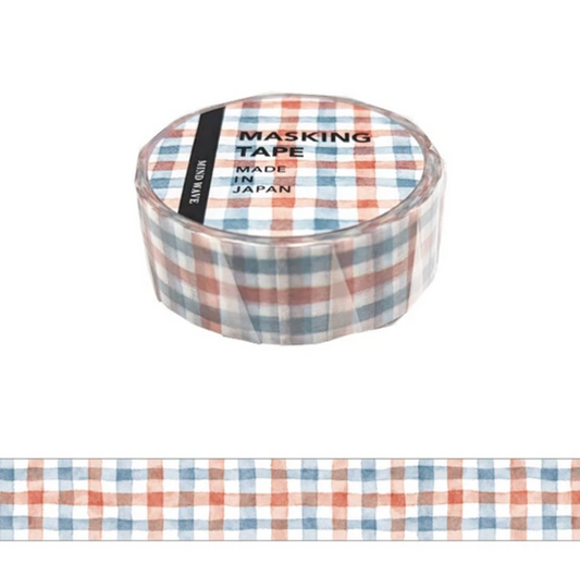 Check Washi Tape #2 (Red and Blue)