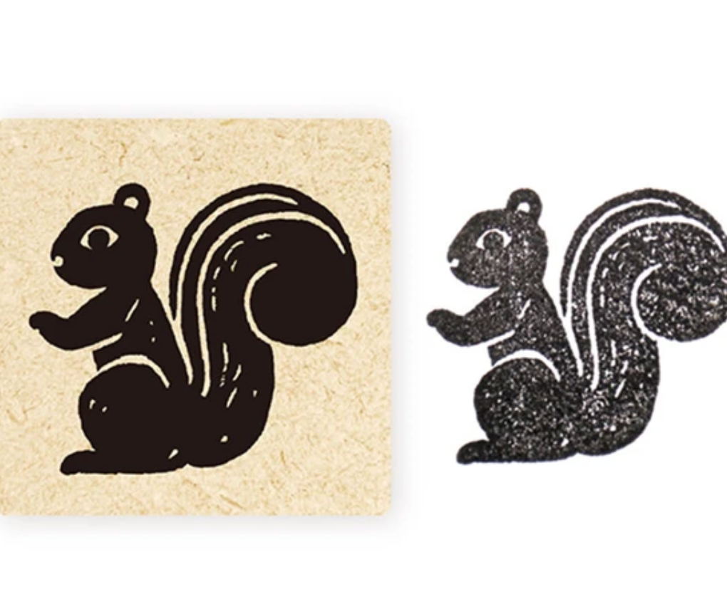 Seishuku Squirrel Stamp