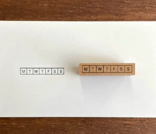 Weekday Grid Planner Stamp (English Version)