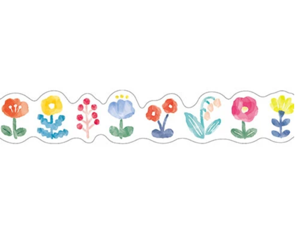 Die-cut Flower I Masking Tape (Vivid Color)