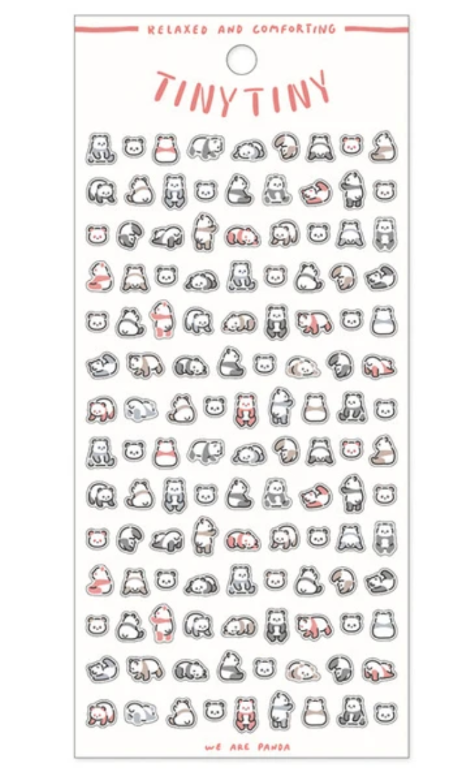 Tiny Tiny Pandas Sticker Sheet