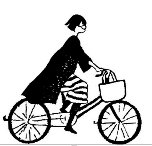 Yohaku Stamp - Fumiko Biseko (Bicycle)