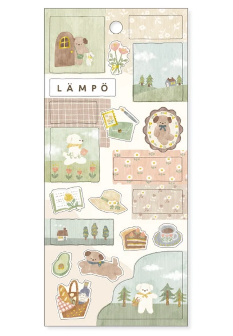 Lampo - Dog and Late Afternoon Sticker Sheet
