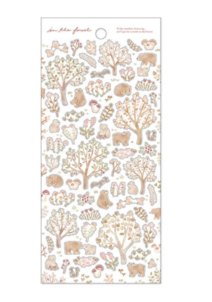 In The Forest Sticker Sheet - Bear